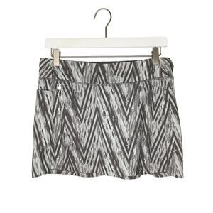 Smartwool Gray White Zig Zag Merino Sport Lined Skirt Skort Small